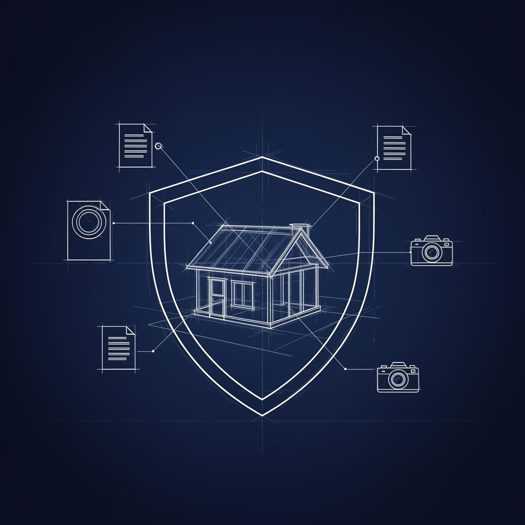 Schematic blueprint illustration showing how the BondShield feature works inside PropAlly